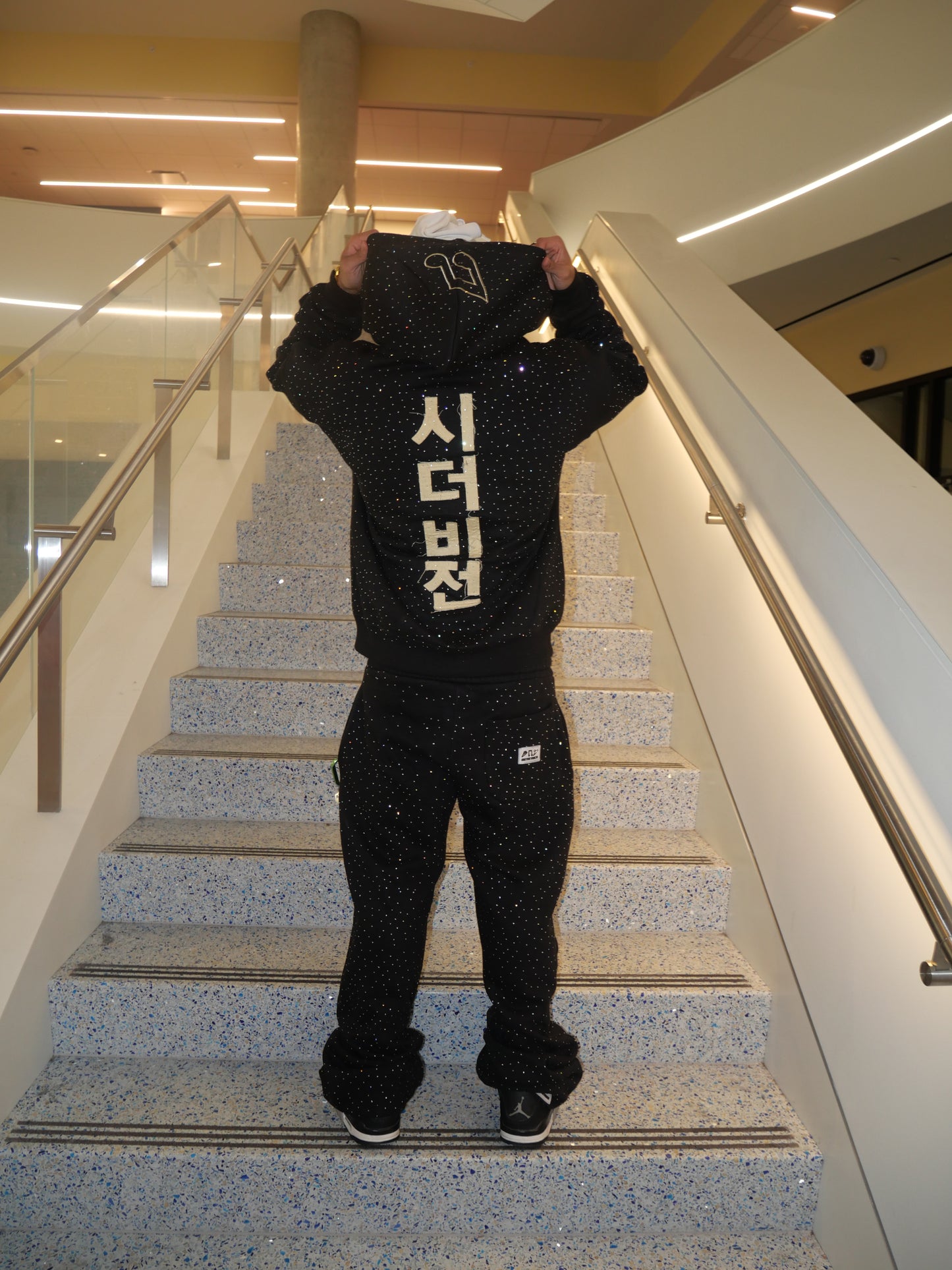 Rhinestone Global Hoodie