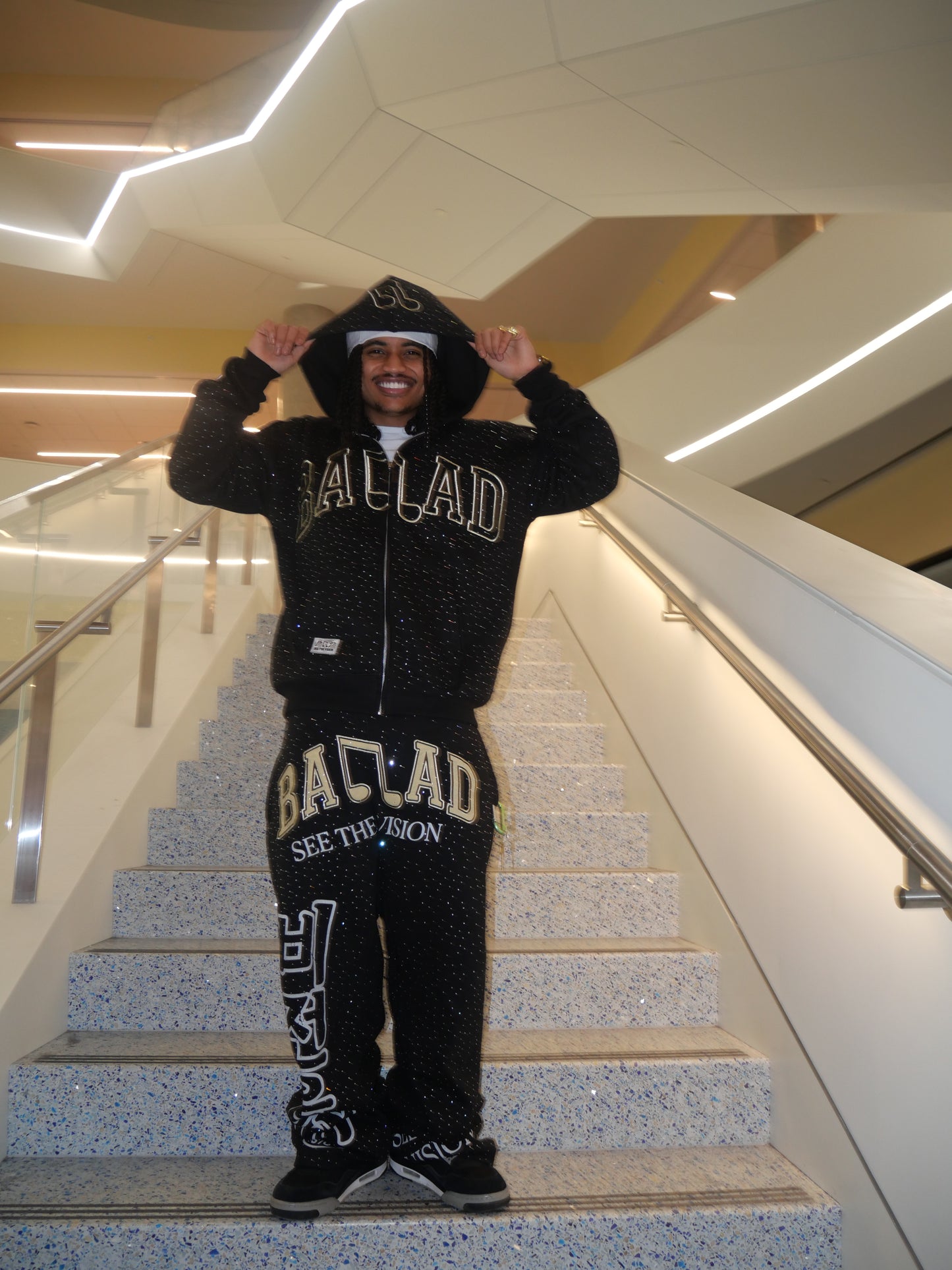 Rhinestone Global Hoodie